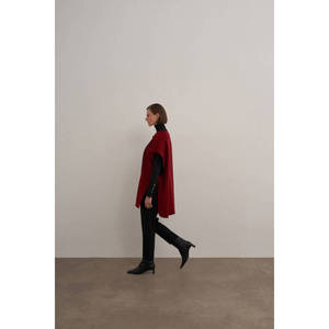 Women's Plus Size Hooded Woolen <b>Vest</b> Coat with Embroidery - Product Image 5