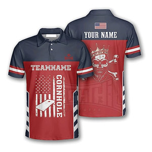 ชุดเสื้อเจอร์ซีย์คอร์นโฮลคุณภาพดีที่สุดสำหรับผู้ชาย - แห้งเร็ว ป้องกันแบคทีเรีย สีและโลโก้ปรับแต่งได้ วัสดุโพลีเอสเตอร์ บริการ OEM - Product Image 2