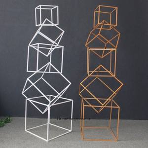 Juego de 2 suministros de soporte Harlow para decoración de bodas, con revestimiento de polvo blanco y chapado en oro, aspecto de lujo de Metal resistente, superventas - Product Image 3