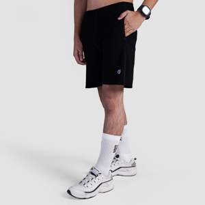 Shorts de sport GA Boost noirs taille XS XXS 100% polyester respirant confortable taille mi-haute avec cordon de serrage logo tissé tricoté - Product Image 3