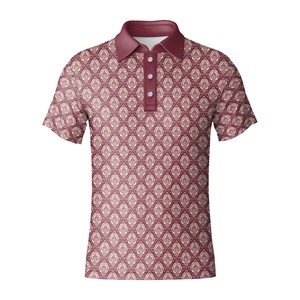 Vente en gros de chemises de golf tricotées à sublimation pour hommes, protection contre les UV en spandex/polyester, respirantes, à séchage rapide, fabriquées au Vietnam - Product Image 3
