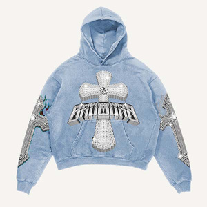 Fabricante de Ropa, Sudadera Unisex de Estilo Urbano con Estampado 3D en Relieve, Sudadera Holgada y Gruesa, Transpirable, con Estampado en Relieve - Product Image 6