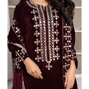 ชุดเดรสกำมะหยี่สุดหรู ขายส่ง งานแฮนด์เมด ผลิตอย่างมืออาชีพ ชุดราตรียาวทันสมัย ชุดเจ้าสาว แฟชั่นฤดูหนาว ชุดงานเลี้ยง คุณภาพสูง - Product Image 6