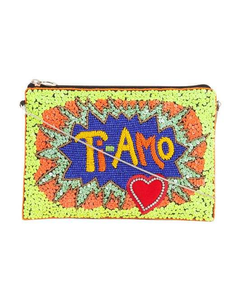 Ajouter un nouveau travail manuel multicolore perlé broderie WARHOL porte-monnaie belle élégante Designer de luxe de qualité supérieure exclusif pour fille - Product Image 2