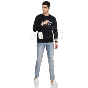 Premium Men's Cotton Blended Sweatshirt with Simple <b>Design</b> Lightweight Pullover for Winter Casual Occasions Print Pattern - Product Image 6