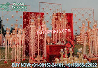 Mur de bougie de réception romantique, mur de bougie élégant et étincelant pour scène de mariage mur de bougie de réception moderne