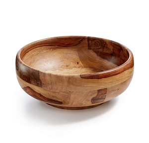 Tazón de Madera Rústico para Servir con Artesanía Hecha a Mano que Brinda Encanto Natural a Cualquier Decoración de Cocina o Comedor - Product Image 1