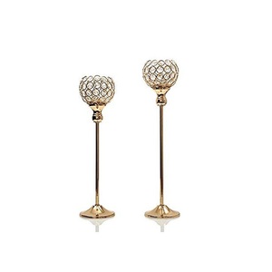 Exclusive Luxurious Copper Plated Aluminum Candle Stand Christmas Decorative Metal <b>Candelabra</b> for Wedding - Product Image 5