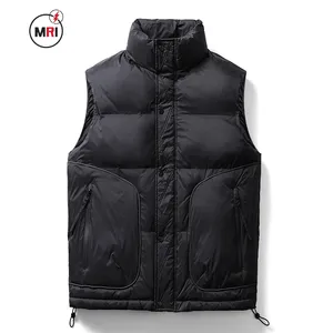 Men's light weight 100% polyester puffer Warm waistcoat vest for men Utility Winter quick dry New man's Casual Waistcoat