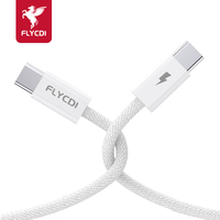 FLYCDI - Cable de Datos USB Tipo C de Carga Rápida, Trenzado, Universal, de 1 Metro, para Teléfonos Móviles iPhone