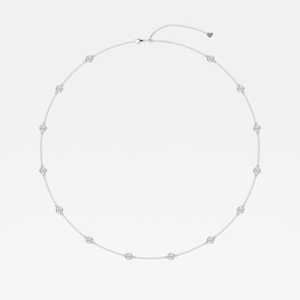 Collier de mode avec diamant rond de 2,00 carats cultivé en laboratoire, fait à la main, or blanc, jaune ou rose 14 carats, taille personnalisée - Product Image 2