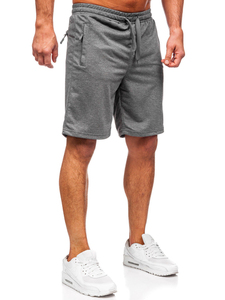 ONSTYLE Men's High Street Style High Quality Cotton Fleece Sweat Joggers Custom Embroidered Logo Oversized <b>Sports</b> <b>Shorts</b> - Product Image 3