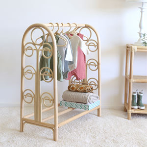 Rattan Clothing Rack Baby <b>Clothes</b> <b>Rails</b> Handmade Wicker Rack <b>for</b> Boutique Home Kids Room Decor - Product Image 2