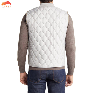 Elegante nuevo diseño hombres ligero Zip Up impreso media manga hombres Puffer chaqueta al por mayor - Product Image 2
