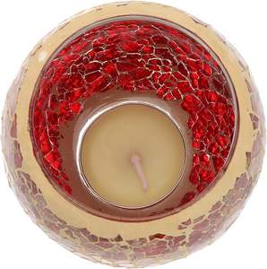 artistic Mosaic Tea Light Holder For Garden And Outdoor Decor Beautiful <b>Glass</b> Mosaic Tea Light Holder With Bright <b>Reflective</b> - Product Image 4