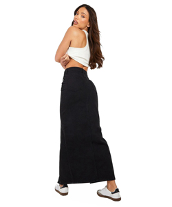 Jupe longue en jean déchiré pour femme, nouvelle collection, style grunge, tissu épais, construction robuste, mode outdoor - Product Image 2