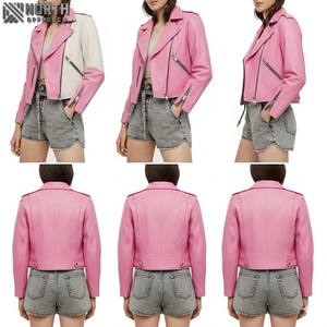 Ropa de calle elegante para mujer de la mejor calidad, chaqueta de cuero regular de lona tejida, Xl talla grande, característica transpirable, venta al por mayor - Product Image 5