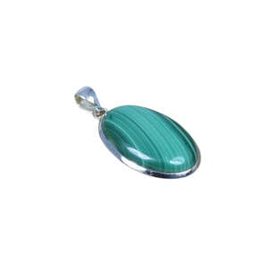 Regalo de boda para el amor, colgante de diseño de tendencia, piedra preciosa de malaquita, colgante perfecto de Plata de Ley 925 con joyería estampada 925 - Product Image 1