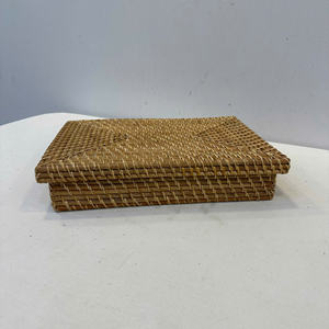 Buzón de Almacenamiento Rectangular Multiusos de Lujo, Ecológico, de Mimbre Natural Ratta - Product Image 5