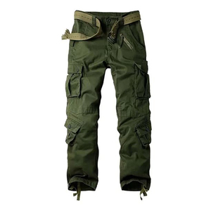 Pantalones Cargo de algodón informales para hombre, pantalones de invierno de gran tamaño con múltiples bolsillos, prendas de vestir de calidad premium, Pantalones rectos - Product Image 2