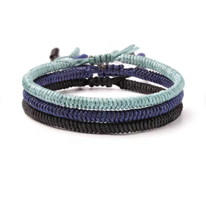 3 Pack Lucky Rope Bracelet Set Best Selling Rope Bracelet <b>Men</b>, Nautical Rope Bracelet, Surfer Bracelet - Product Image 1