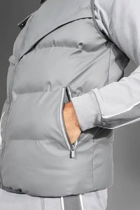 Chaleco Acolchado de Lona Transpirable sin Mangas para Invierno, Ropa Exterior de Poliéster para Hombre, Grueso y Cálido, Envío Gratis - Product Image 4