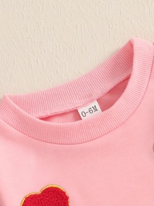 เสื้อสวมหัวแขนยาวปักรูปหัวใจสำหรับเด็กวัยหัดเดินน่ารักสำหรับเด็กผู้หญิง - Product Image 3