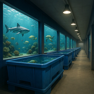 Meilleure vente personnalisable énorme rond clair acrylique aquarium extérieur écologique décoration de réservoir d'aquarium - Product Image 3