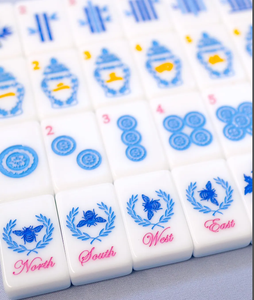 Blue Chinoiserie Mahjong Titles, American Mahjong tiles para el entretenimiento de la fiesta familiar - Product Image 3