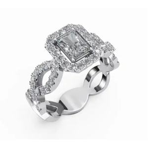 Anillo de Diamantes de Diseño Radiante y Lujoso, 1.397 Ct, Cultivado en Laboratorio, Oro de 9 KT, 14 KT, 18 KT, Proveedor Mayorista OEM - Product Image 5