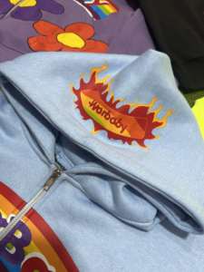 Sweat à capuche rétro uni teint personnalisé pour hommes coton épais bouffée impression bord coupé Streetwear hiver respirant rapide - Product Image 4