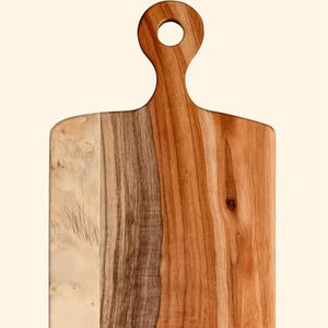 Planche à découper en bois de qualité supérieure pour les chefs et les cuisiniers amateurs, forme rectangulaire, épaisseur de 1,5 cm, passe au lave-vaisselle, résistance et durabilité durables - Product Image 1
