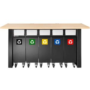 Juego de 5 Contenedores de Plástico Facom para la Separación de Residuos en Logística y Almacén - Product Image 1