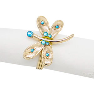 Meilleure vente directe d'usine douane indienne vente en gros demi-rond métal or rond rond rond de serviette pour la décoration de table de fête de mariage - Product Image 2