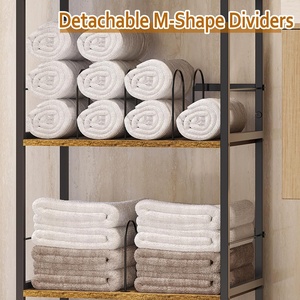 Étagère de rangement de salle de bain moderne <span class=keywords><strong>à</strong></span> 3 niveaux en métal enduit de poudre porte-papier hygiénique roues chariot utilitaire unité de rangement - Product Image 5