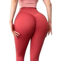 Logo personnalisé pour femmes taille haute Scrunch fesses entraînement sans couture vêtements de sport de gymnastique Leggings squat bout à bout Yoga Legging ensembles - Product Image 4