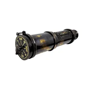 Brass Maritime Telescope 16 Inches Vintage Pirate Spyglass Telescope Functional Clear Vision Pirate Telescope
