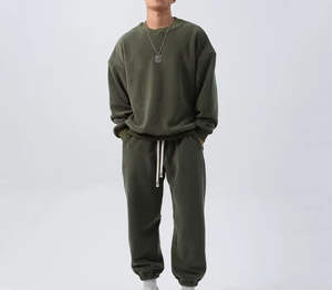 Conjunto Deportivo Informal para Hombre, Nuevo, de Alta Calidad, 100% Algodón, Transpirable, de Secado Rápido, Talla Grande, con Logotipo Personalizado Estampado, con Capucha, Moderno - Product Image 2