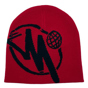 Gorro de punto de diseño al por mayor gorros de invierno con palabras a la moda y logotipo de Jacquard estampado personalizado por todo el gorro - Product Image 4