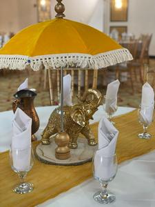 Sombrilla de Mesa para Bodas, Centro de Mesa de Terciopelo, Parasol de Madera, Decoración para Eventos, Decoración Boho de Playa Balinesa, Sombrilla de Fiesta de Bali - Product Image 2