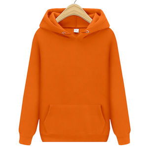 Automne hiver hommes polaire pull 100% coton épaissi à capuche fermeture éclair haut couleur unie décontracté sport à capuche - Product Image 4