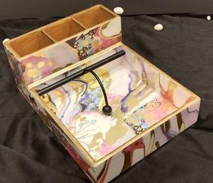 Porte-serviettes moderne en MDF avec impression émaillée, organisateur de table à manger - Product Image 3