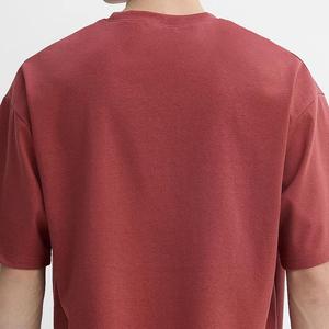 Cropped Boxy Fit Men's 100% Cotton Drop Shoulder Streetwear Luxury Quality Custom Logo Plain T-shirt Summer Trendy Tees - Product Image 5