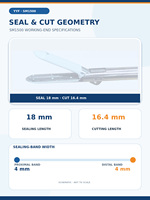 YYF SM1500 Pince à suture bipolaire à mâchoires droites de 5 mm et 37 cm pour la chirurgie mini-invasive