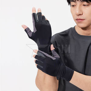 Gants de bonneterie demi-doigts de haute qualité personnalisés OEM caractéristiques de sécurité sportive en cuir véritable gymnastique sport équitation travail décontracté - Product Image 4