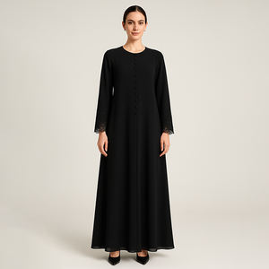 2025 malaisien fait à la main modeste Abaya Collection vêtements islamiques traditionnels pour les musulmans grande taille et antistatique pour les fêtes - Product Image 3