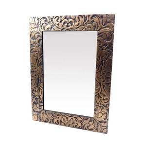 Vente chaude Rustique En Bois Mur Miroir Cadre En Bois De Mangue Luxueux Design Miroir Décoratif Sculpté À La Main Mur Miroir Cadres Supplie - Product Image 6