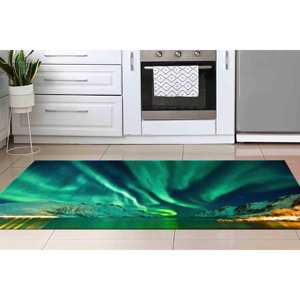 Alfombra con Diseño de Aurora Boreal: Alfombra Decorativa Antideslizante, con Pelo Suave - Product Image 3