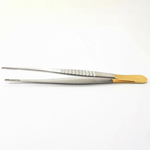 Fórceps de disección manual rectos completos ligeros de 24cm Base de mordazas dentadas longitudinalmente para disección de instrumentos quirúrgicos - Product Image 4