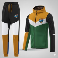 Ensemble de survêtement sportif premium pour homme - 100% coton respirant, capuche, taille élastique, léger, vêtements de sport d'hiver pour la salle de sport